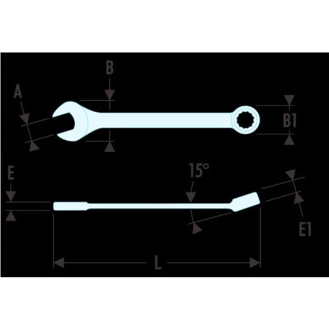Clé mixte à cliquet 1/8" Facom ( Prix pour 1 ) (1/4)