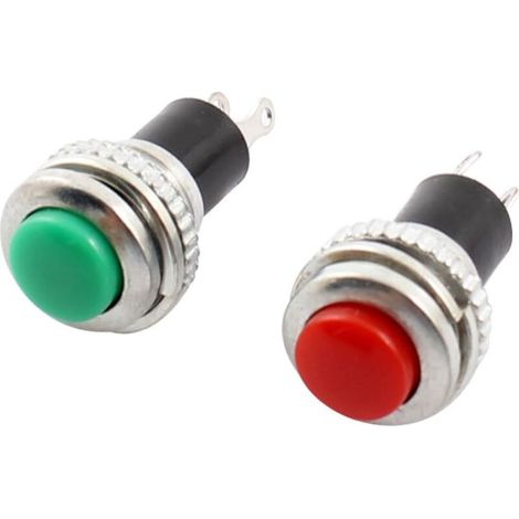 2pcs 10mm Momentary SPST Metal Momentary Panel Push Button Switch AC125V 3A 250V 6A (1/2)