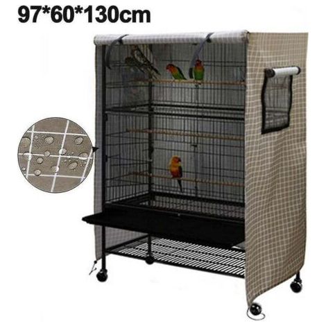 Housse de cage à oiseaux, imperméable, grande housse de cage à oiseaux, housse de cage à perroquets lavable, coupe-vent et anti-poussière