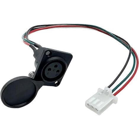 Câble de remplacement pour port de charge XLR GYL pour vélo électrique, trottinette électrique, fauteuil roulant, dispositif de mobilité - Adaptateur de connecteur femelle Drive Medical Currie BA-071- (1/4)