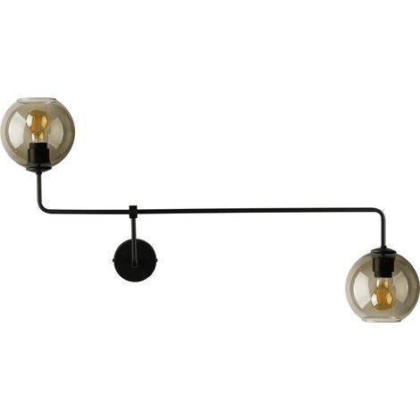 Applique Nowodvorski Monaco nero vetro fumé 2xE27 IP20 (1/3)