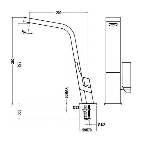 Robinet de lavabo Teka ic 915 métal blanc pivotant