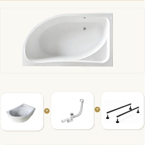 Baignoire CALMA 140x90 droite tablier (1/5)