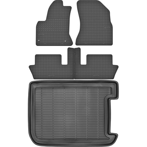 Juego de alfombrillas de goma para Citroën C4 Picasso Minivan (2006-2013) + alfombrilla para el maletero. (1/5)