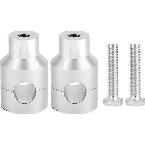 Kit de rehausse de guidon 22mm en aluminium pour moto, élévateur de cintre, pièce de modification, couleur électro-argenté (1/5)