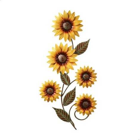 Metallwanddekoration, Sonnenblume, Metallwanddekoration, Blumen, Wanddekoration für Zuhause, Wohnzimmer, Schlafzimmer, Garten (1/2)