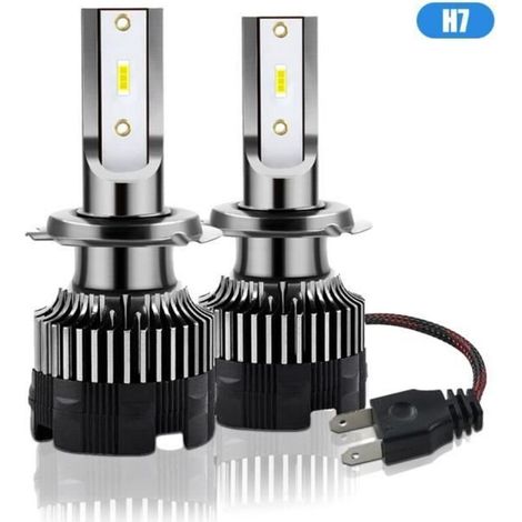 Ampoule H7 Led, 120W 20000LM 6500K très brillant blanc CSP LED kit de conversion de phare, IP67 étanche, plug and play,pack de 2 (1/4)
