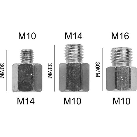 Adaptador de conector de interfaz M-10 a M14 para amoladoras angulares: accesorio práctico para amoladoras angulares y pulidoras. (1/2)