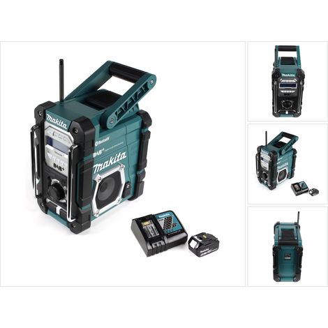 Makita DMR 112 RT1 Akku Baustellen Radio 7,2 - 18V Bluetooth DAB+ + 1x 5,0Ah Akku + Ladegerät (1/5)