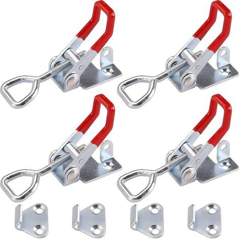Lot de 4 fermetures à cliquet en acier inoxydable pour mur de bord, fermeture de caisse, tendeur de levier de genou, fermeture à levier (1/5)