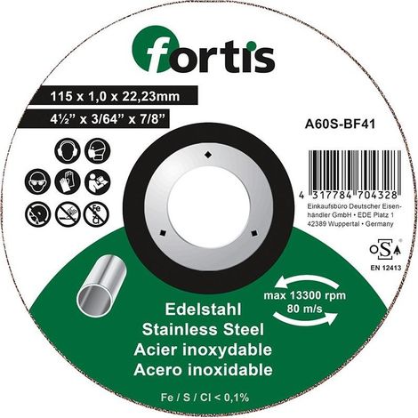 Acciaio Taglio Disco 115 X 10Mm Curvo Fortis
