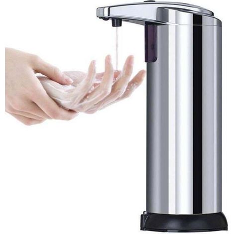 Dispenser di sapone automatico in acciaio inox da 350 ml con sensore a infrarossi, impermeabile e regolabile. (1/4)