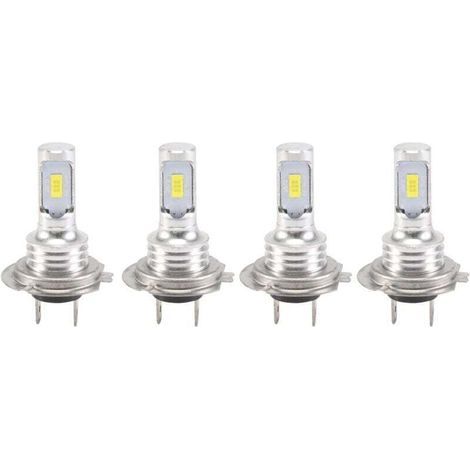 Crezuo 4er-Set H7 LED Mini-Scheinwerferlampen für Abblend- und Fernlicht - Crezuo
