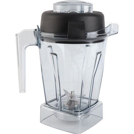 Bol Mixeur 48oz Compatible Vitamix Transparent ABS Caoutchouc Lame Acier Inox Couvercle Étanche Robuste pour Smoothies Soup (1/5)