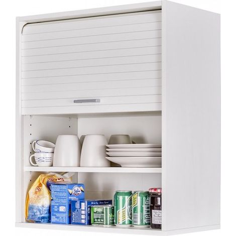 Meuble mural de cuisine à rideau blanc Couna L 60 x H 72cm