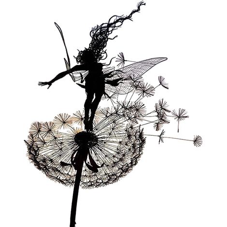 Piquet De Jardin Fée - Sculpture Métallique Plate Décor Extérieur Pelouse Jardin - 1 Pièce (1/5)