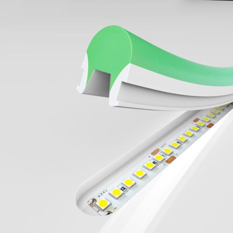 Étui en silicone nouvelle génération 8X10 pour bandes LED - 50 mètres vert clair - Ledme - LM2641