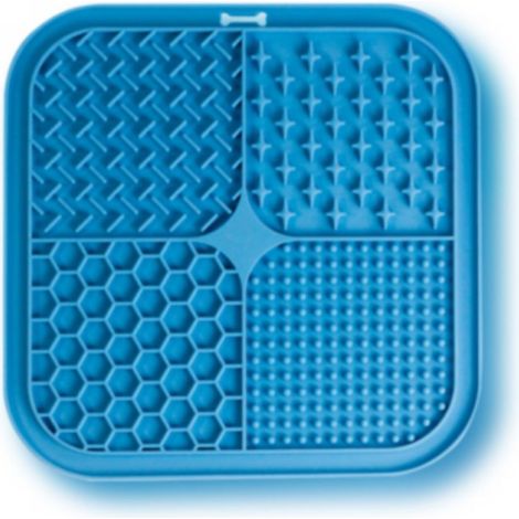 Tapis Léchage Chien - Tapis Ralentisseur Alimentation - 20 x 20 cm - Silicone Alimentaire Sans BPA - Pour Chiens et Chats - Lot de 3