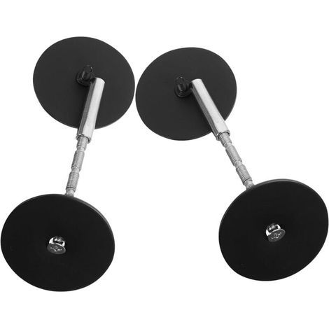 Lot de 2 sets de Plaques de Recouvrement Rondes en Acier Inoxydable Noir Cache-Trou de Serrure de Porte 50 MM Bouchon de Trou pour Porte Blindée et Bois Protection (1/3)