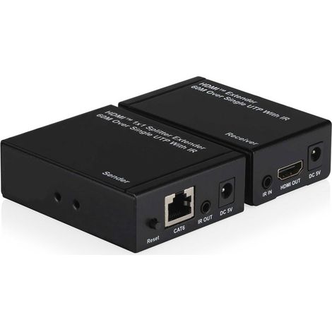 Kit TX-RX Extender HDMI, 60MT UTP, 1080p@60Hz, POE, Loop-Out (1/3)