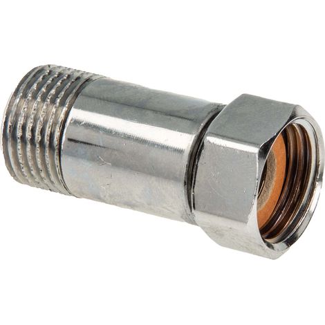 tecuro Verschraubung mit Überwurfmutter x Außengewinde, Messing glanzverchromt ÜWM 1/2 Zoll x AG 1/2 Zoll (1/5)