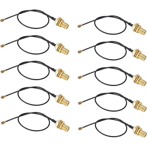 10 câbles adaptateurs IPEX-SMA mâles avec âme en laiton, câble d'antenne haute stabilité pour la recherche de récepteurs (1/4)
