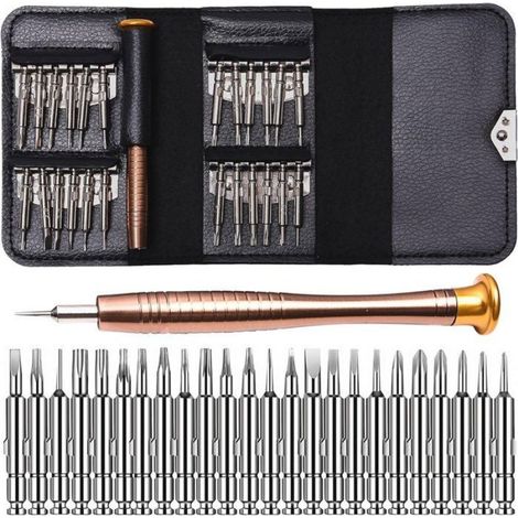Tournevis De Precision - 25 Pieces - Pour Reparation Electronique Et Maintenance De Petits Appareils - Ensemble Complet (1/5)