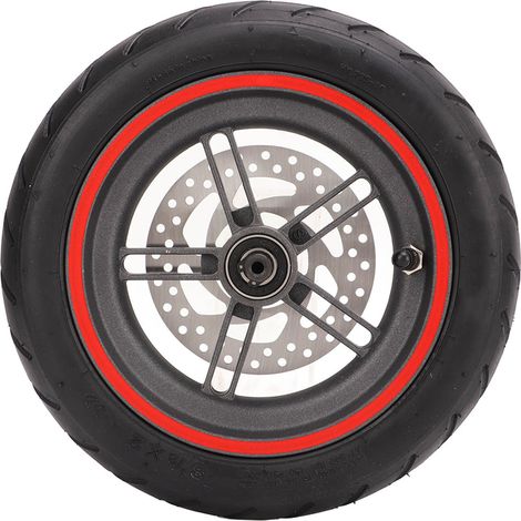 Ensemble de roue arrière de scooter électrique Pneu de roue arrière rouge avec frein à disque de 110 mm pour Xiaomi M365 1S (1/5)