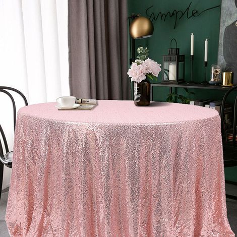 Nappe à paillettes rondes de 120 cm Décoration de table de fête