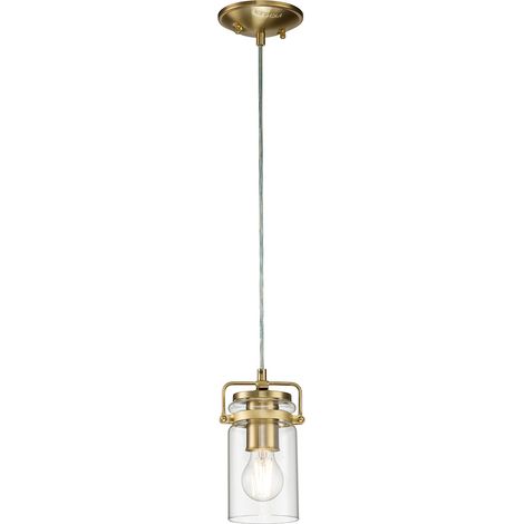 Elstead Kichler Brinley Dome Suspension Plafonnier Laiton Brossé (1/5)