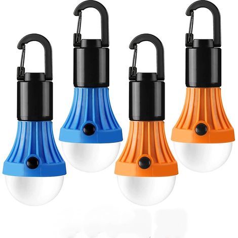 Lanterne de camping LED, accessoires de camping, 3 modes d'éclairage, ampoules lumineuses suspendues pour tente avec crochet de fixation pour le camping, la randonnée, les ouragans, les tempêtes et le (1/5)