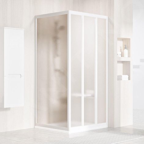 Ravak Supernova - Paroi de douche APSS-75, 72-76 cm, blanc/verre Grape 940301R2ZG (1/4)