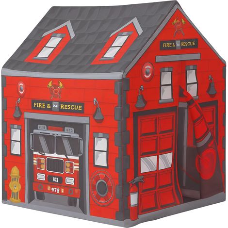 Casetta Tenda da Gioco per Bambini Stazione dei Pompieri per Cameretta (1/5)