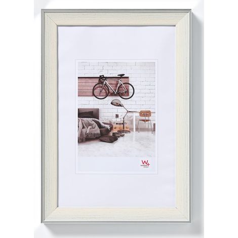 Cadre Photo crème 10 x 15 cm avec Bord extérieur argenté, Cadre Design bohème EN015C (1/5)