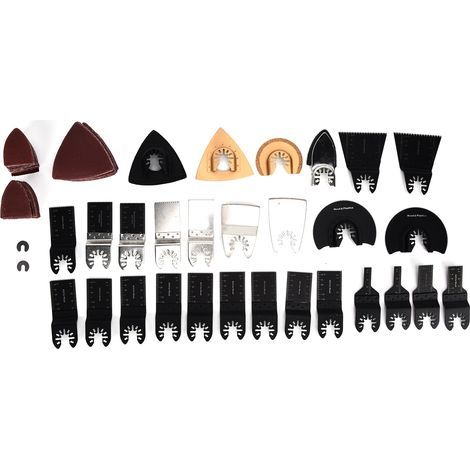Kit de lames d'outils oscillants Kit de lames de scie multi-outils oscillantes en acier à haute teneur en carbone pour métal et bois (1/5)