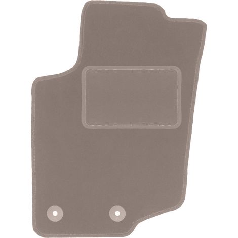 Tapis de sol conducteur en velours pour : Peugeot 207 SW, break, berline (2006-2012) beige