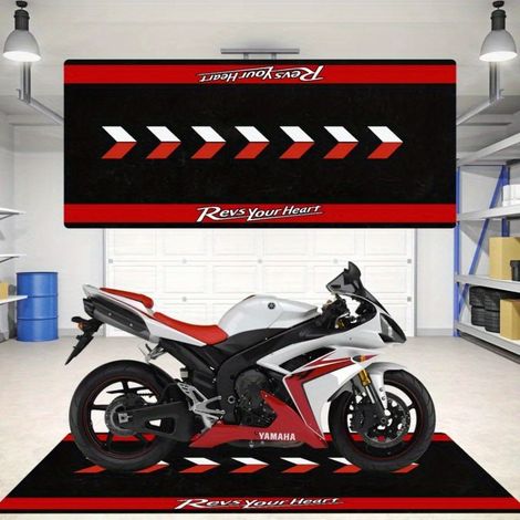 Tapis de décoration pour moto pour chambre, doux pour la peau, anti-poussière, facile à entretenir, pour le bord du lit - 40×120 cm [Velours cristal, base en plastique]