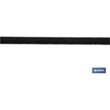 COFAN din-975 c-8.8 m-5 n , Varilla roscada 8.8, DIN-975 1Metro, calidad, 1 metro de longitud, color pavonado negro. (1/2)