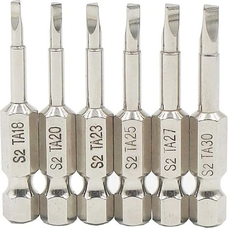 6 pièces 50mm 1/4 tige hexagonale magnétique tête triangulaire jeu d'embouts de tournevis en acier S2 embouts de tournevis Triangle foret-DOU