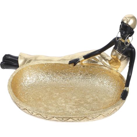 Porte-bijoux africain en résine synthétique vide-poches pratique pour bagues et clés , idéal la cham
