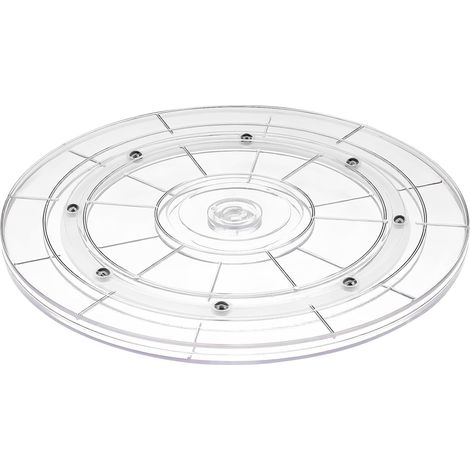 25cm Acrylic Lazy Susan Turntable Organizer Turntable Bearing Display Base Kitchen Spice Cake Shelf (1/5)