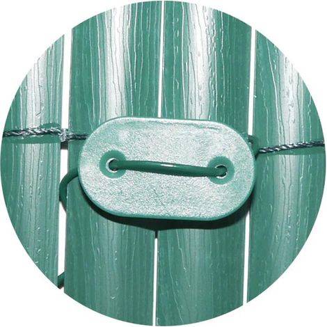 Plaquettes + fil de fixation brise-vue et canisses (Lot de 120) Vert (1/2)