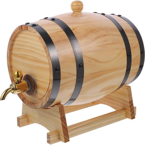 Seau à Vin avec Robinet en Bois, Tonneau Décoratif Cuisine Seaux à Bière pour Bar, Tonneau de Bière en Bois, Ambiance Bavaroise, Rouge Couleur Aléatoire Style Aléatoire (1/5)