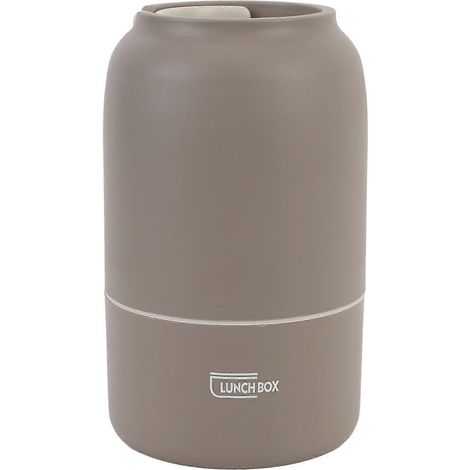 Runde, isolierte Lunchbox aus Edelstahl 304, tragbarer Thermobehälter für Speisen