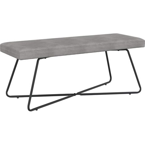 Banco Gris Claro 110 x 40 x 45 cm Terciopelo vidaXL