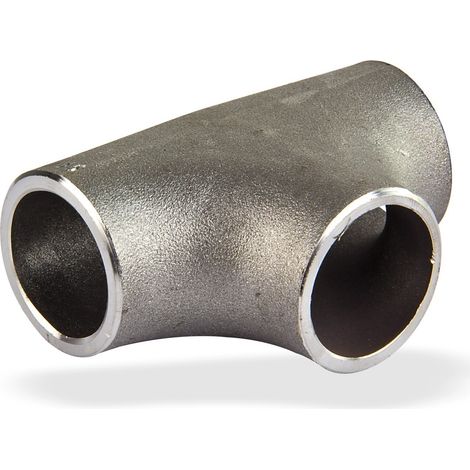Schweiss-T-Stück 3 Zoll 88,9mm Abzweig DN80 schwarz (1/3)
