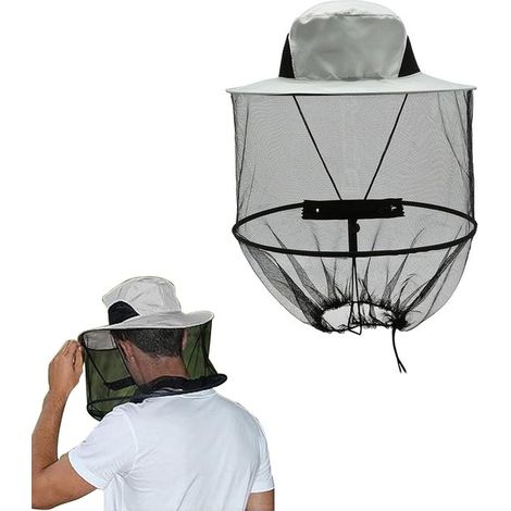 Gorro de apicultor con forro polar - Mosquitera - Protección para la cabeza - Aire libre - Senderismo - Protección contra mosquitos (1/5)