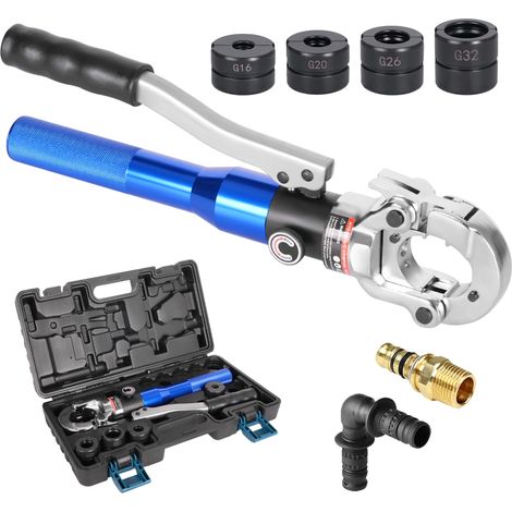 Pince à sertir HPZ 16-20-26-32 - Avec tête rotative à 360° - Pour tube composite avec raccords du contour G - Inserts de mâchoires G (1/5)