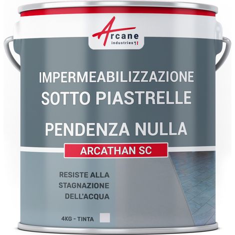 Guaina liquida sotto piastrelle: per terrazze e tetti senza pendenza piastrellati - ARCATHAN SC - 4 kg Grigio - ARCANE INDUSTRIES (1/5)