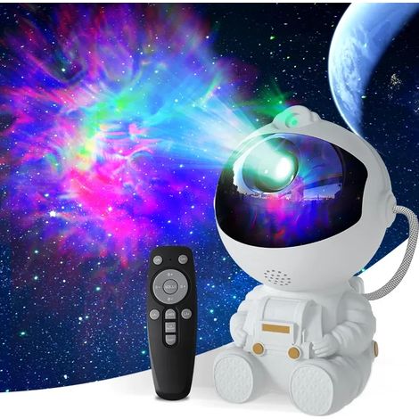 Veilleuse projecteur d'étoiles astronaute avec télécommande, 15 couleurs, pour la décoration de la chambre d'enfant, lampe galaxie (1/5)